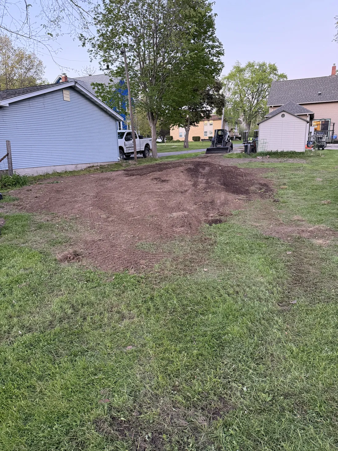 Graded and cleared ground ready for use