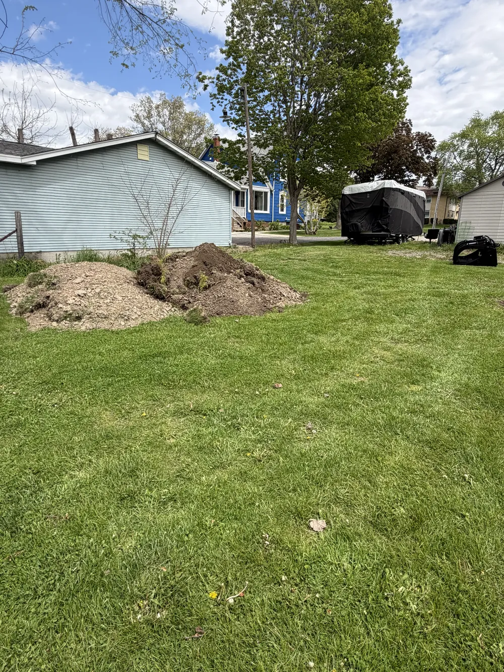 Open, usable yard restored after stump removal by Proper Grounds